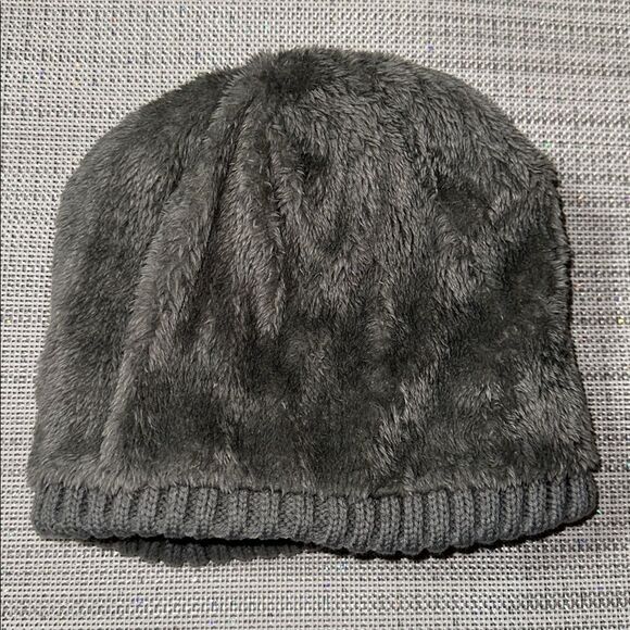 SPYDER OS Women’s Unisex Gray Fleece Lined Ribbed Knit Scull Cap Beanie Hat main image 7